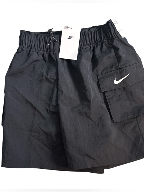 Nike Pants - Nike Women’s Essential Woven Loose Fit High Rise Cargo Shorts White Swoosh XS